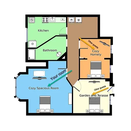 Adnana - Firenze - Cozy Spacious Nocleg ze śniadaniem Aalborg